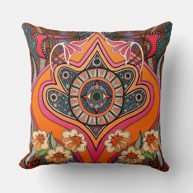 MINNIE henna Throw Pillow Kissen (Vorderseite)