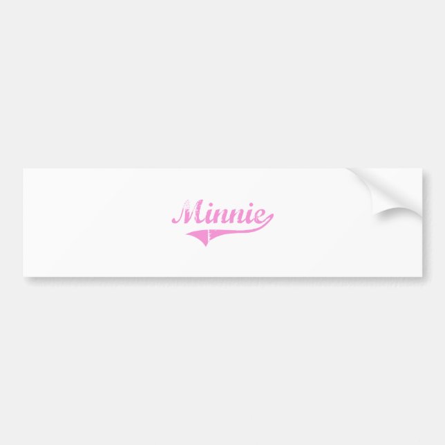 Minnie klassischer Art-Name Autoaufkleber (Vorne)