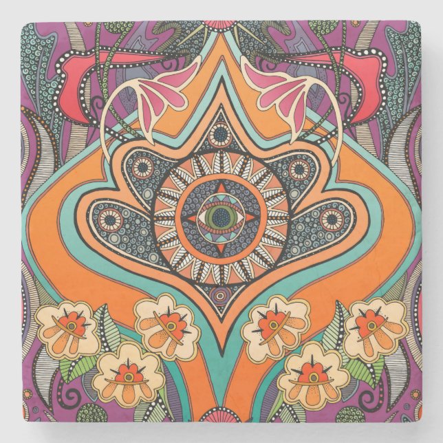 MINNIE lila Stone Untersetzer (Vorderseite)