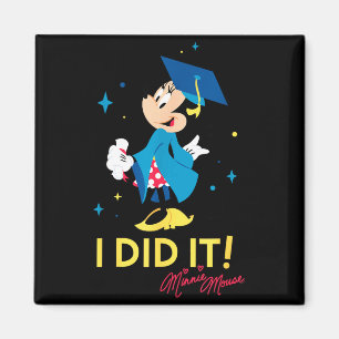 Minnie Maus ich hab's geschafft! Abschlussmütze un Magnet