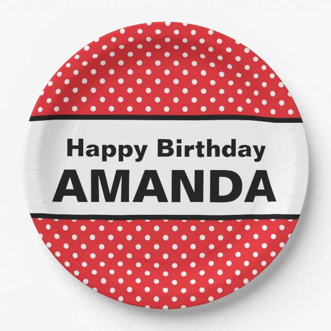 Minnie Mäuseinspirierter Pappteller (Vorderseite)