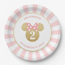 Minnie Mouse | Rosa und Gold zum Geburtstag gestre