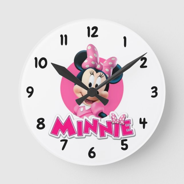 Minnie Wall Clock Runde Wanduhr (Vorderseite)