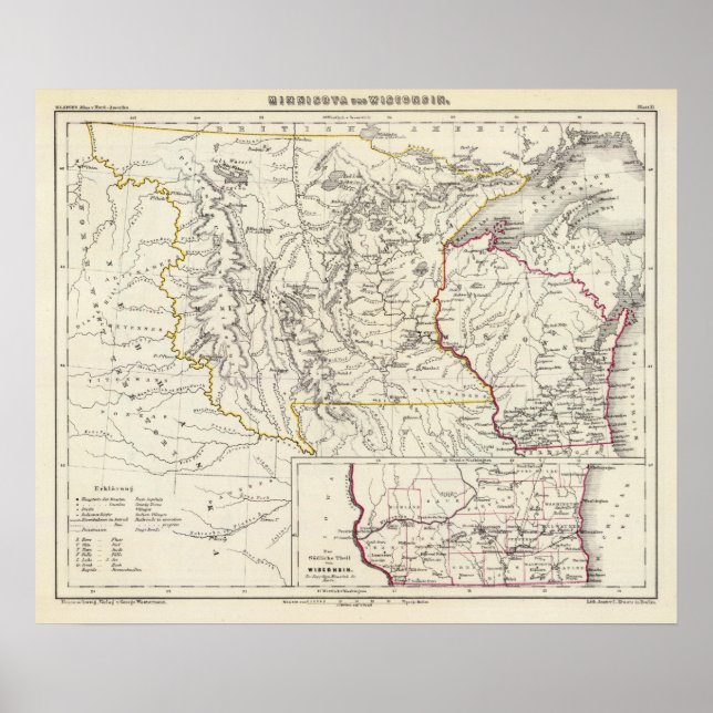 Minnisota und Wisconsin Poster (Vorne)