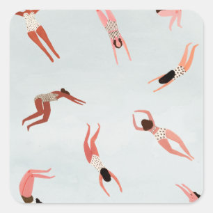 Minnows Quadratischer Aufkleber