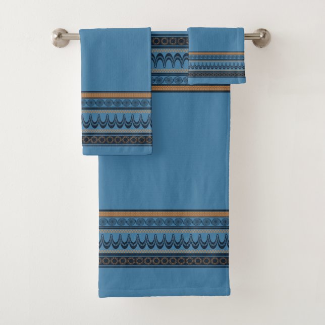 Minoan Blue Bath Handtuch Set - Alte Eleganz (Insitu)