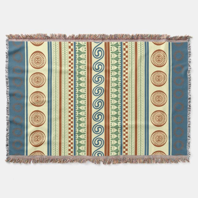 Minoan Majestät: Ancient Aegean Throw Blanket Decke (Vorderseite)