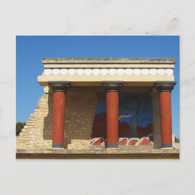 Minoan Palast von Knossos Postkarte (Vorderseite)