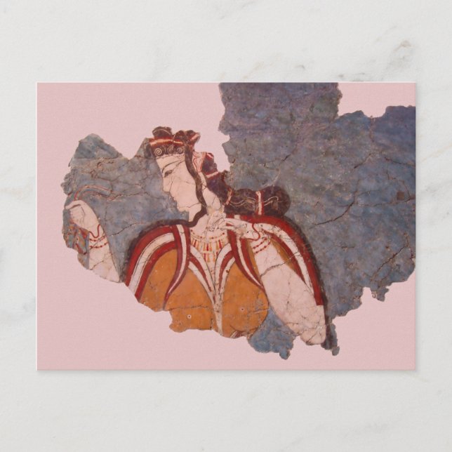 Minoan Wall Painting Postcard Postkarte (Vorderseite)