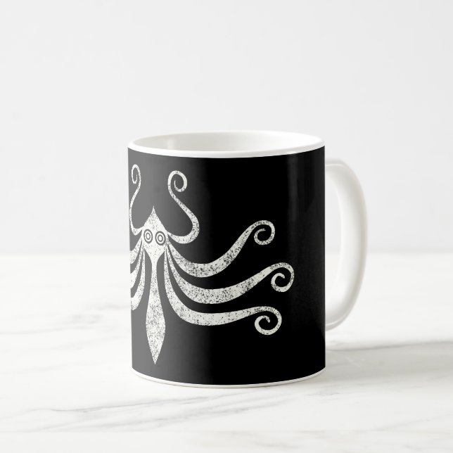 Minooktopus im Minimalstil (Not) Kaffeetasse (VorderseiteRechts)
