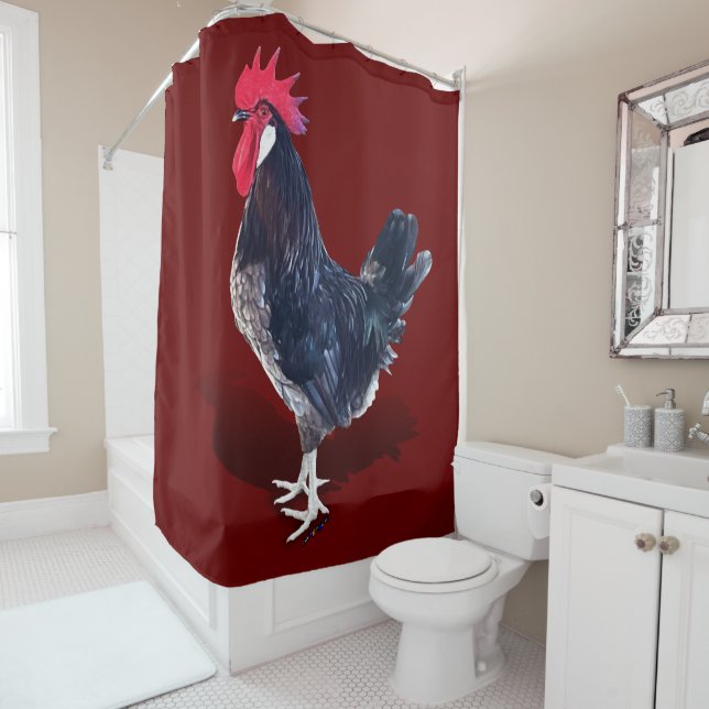 Minorca Rooster Duschvorhang (Beispiel)