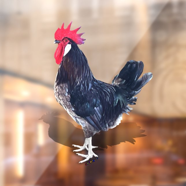 Minorca Rooster Fensteraufkleber (Blatt 2)