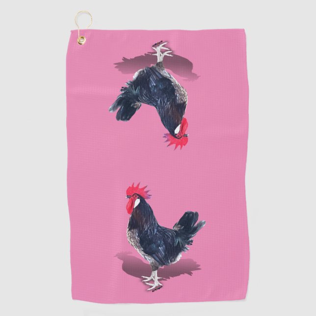 Minorca Rooster Golfhandtuch (Vorderseite)
