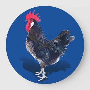 Minorca Rooster Große Wanduhr