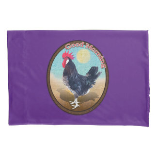 Minorca Rooster Guten Morgen Vintages Oval Kissenbezug