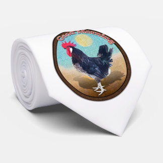 Minorca Rooster Guten Morgen Vintages Oval Krawatte