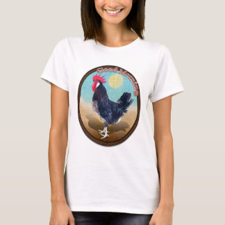 Minorca Rooster Guten Morgen Vintages Oval T-Shirt