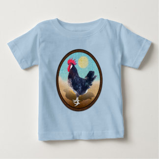 Minorca Rooster Vintag Oval Baby T-shirt