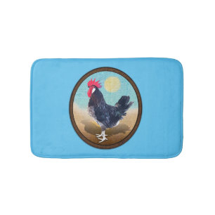 Minorca Rooster Vintag Oval Badematte