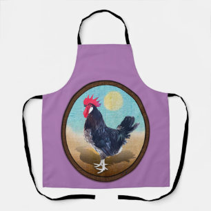 Minorca Rooster Vintag Oval Schürze