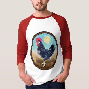 Minorca Rooster Vintag Oval T-Shirt