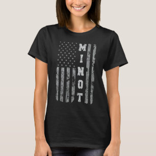 Minot North Dakota American Flag T-Shirt