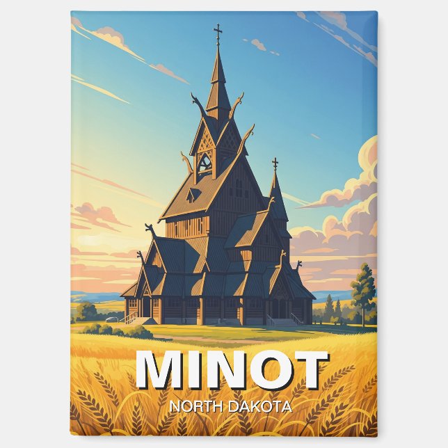 Minot Park North Dakota Magnet (Vorderseite)