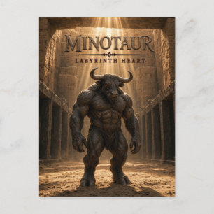 Minotaur Labyrinth Herz Dunkle Kino Postkarte