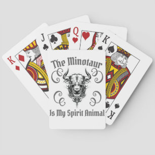 Minotaur My Spirit Animal Ancient Griechisch Mytho Spielkarten
