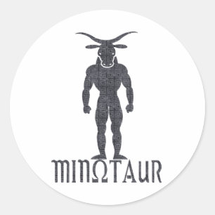 Minotaur Runder Aufkleber