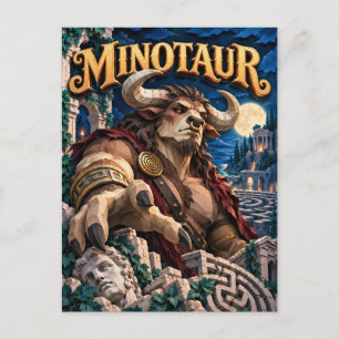 Minotaurus, Paper Cut Monster Postkarte