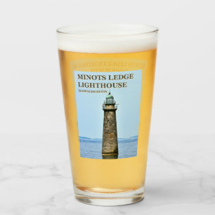 Minots Ledge Leuchtturm, Massachusetts Pint Glass Glas