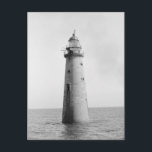 Minot's Ledge Light, 1880 Postkarte<br><div class="desc">Minots Heckenlicht. Ein historischer Leuchtturm südöstlich von Boston Harbour. 1880.</div>