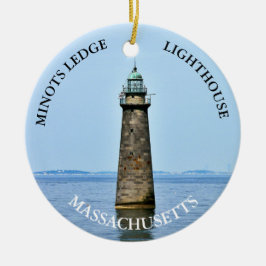 Minots Ledge Lighthouse Massachusetts Ornament
