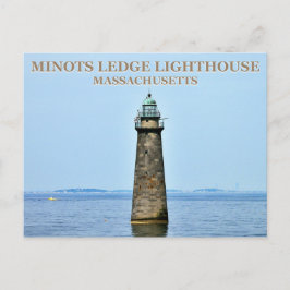 Minots Ledge Lighthouse, Massachusetts Postkarte