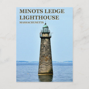 Minots Ledge Lighthouse, Massachusetts Postkarte