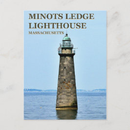 Minots Ledge Lighthouse, Massachusetts Postkarte