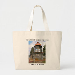 Minots Ledge Lighthouse Massachusetts Tote Bag Jumbo Stoffbeutel