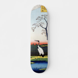 Minowa, Kanasugi, Mikawashima von Utagawa Hiroshig Skateboard