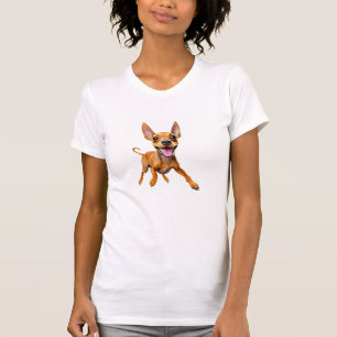 Minpin Minipinscher Min Button Mama Hundedad T-Shirt