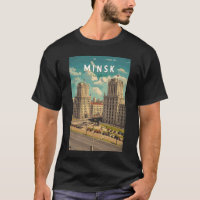 Minsk Belarus Illustration Reisen Kunst Vintag