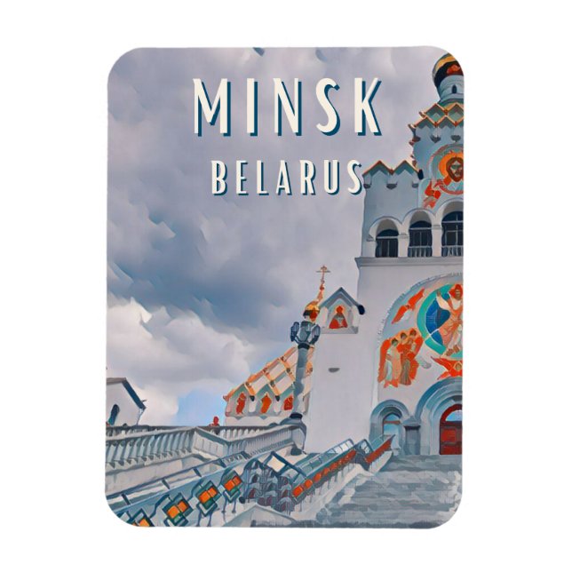 Minsk, belarussische Gastronomie Magnet (Vertikal)