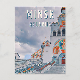 Minsk, belarussische Gastronomie Postkarte