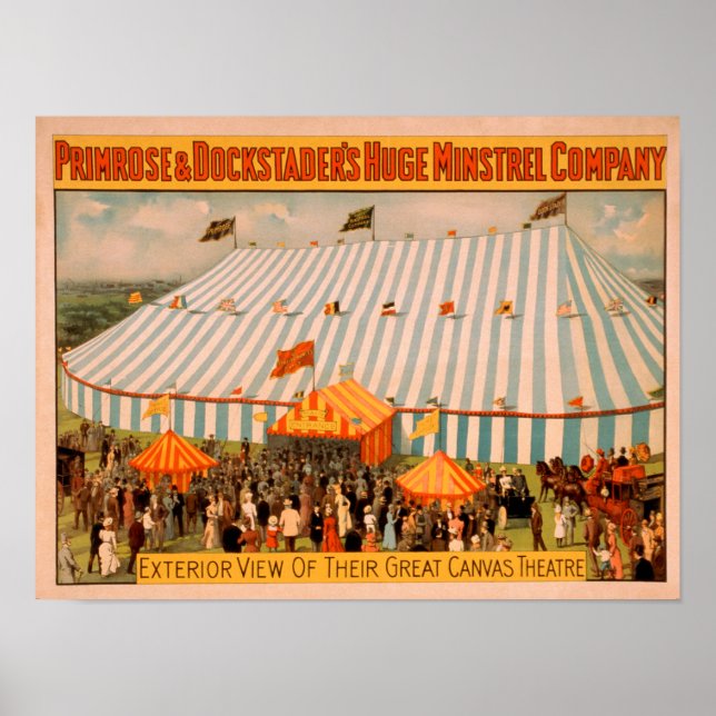 Minstrel's Außenansicht des riesigen Theaters der  Poster (Vorne)