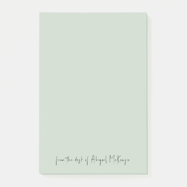 Mint 4x6 vom Schreibtisch des Skripts Post-it Klebezettel (Vorderseite)