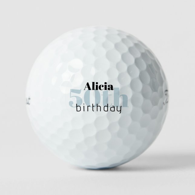 Mint 50. Geburtstag Personalisiert Titleist Pro V1 Golfball (Vorderseite)