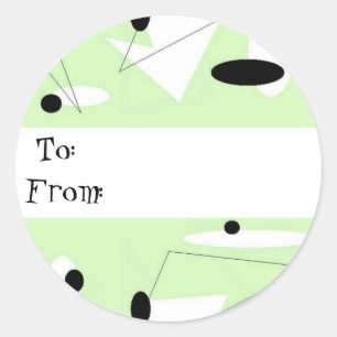 MINT ABSTRAKT GIFT TAG STICKER