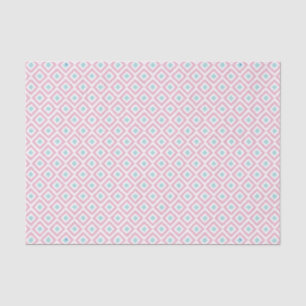 Mint and Coral Ikat Muster Seidenpapier