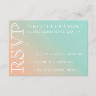 Mint and Peach Ombre Einladung Hochzeit uAwg