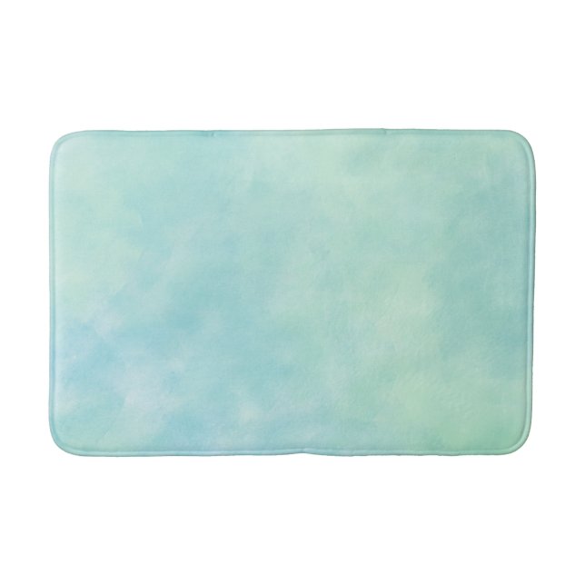 Mint Aqua Blue Gefärbte Krawatte Wasserfarbe Badematte (Vorderseite)
